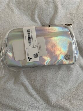 Pander Iridescent Crossbody belt Bag - Silver Holographic Finish